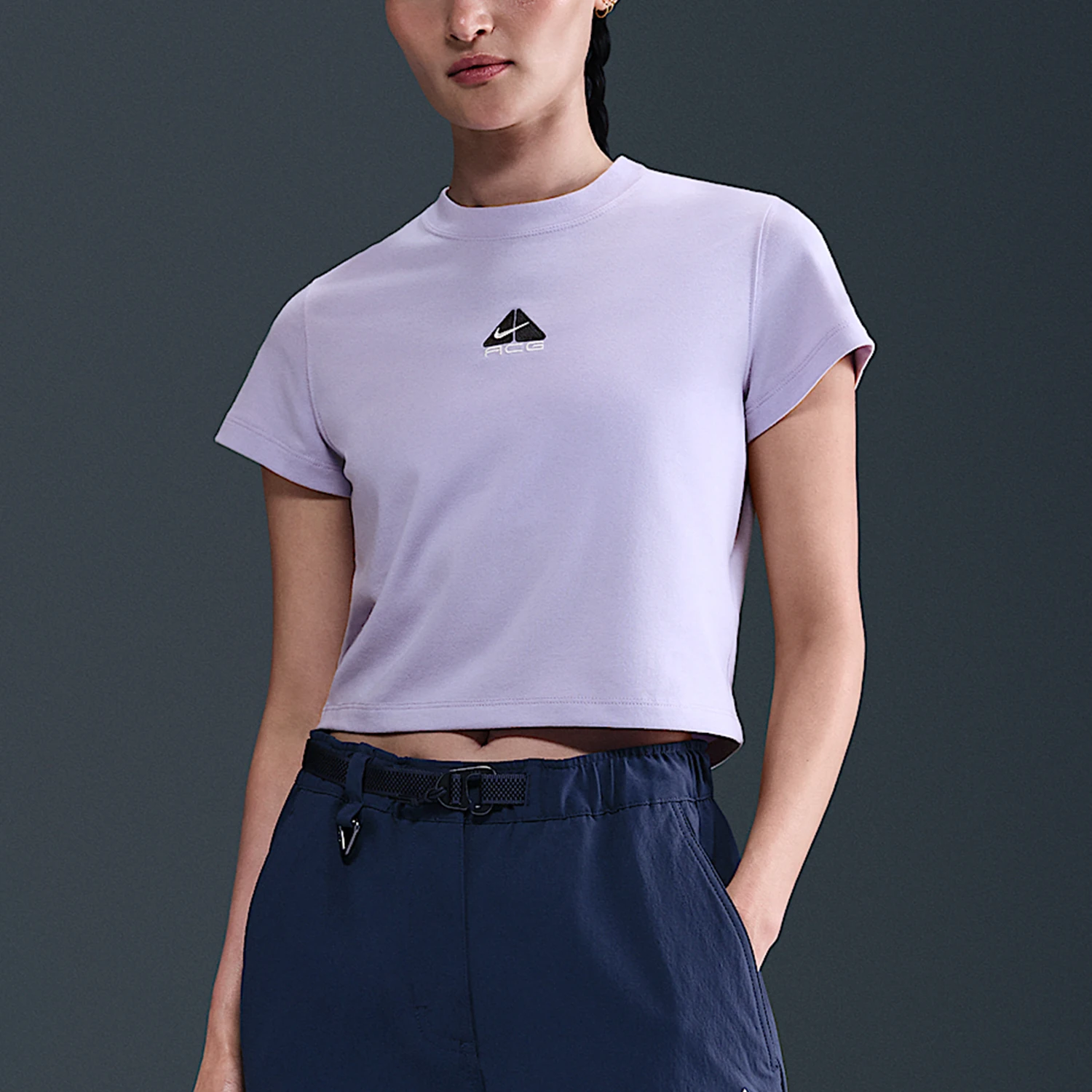 

Nike Genuine Dri-FIT Women's Cropped Breathable Short-Sleeve HM6085-515