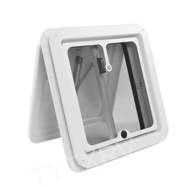 

RV Accessories 14inch DC12V 420X420mm White RV Roof Vent Fan Without Fan Manual Control Simple Skylight