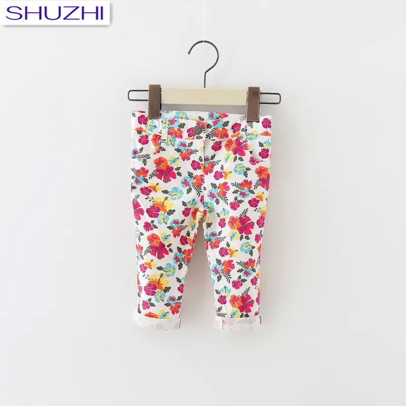 Infant Baby Girls Pants Jeans Toddler Bebe Soft Skinny Denim Pants Girl  Fashion Newborn Flower Stretch Pants 12-24M