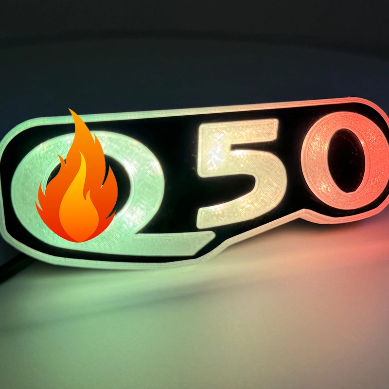 

Для Infiniti Q50: Комплекты RGB-подсветки для решетки радиатора, LED-эмблема с динамической RGB-подсветкой, логотип для решетки.