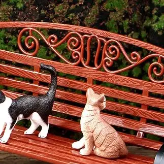 1:6 Dollhouse Miniature Park Bench Recliner Lounge Chair Mini Double Chair Model Garden Decor Toy Doll House Accessories