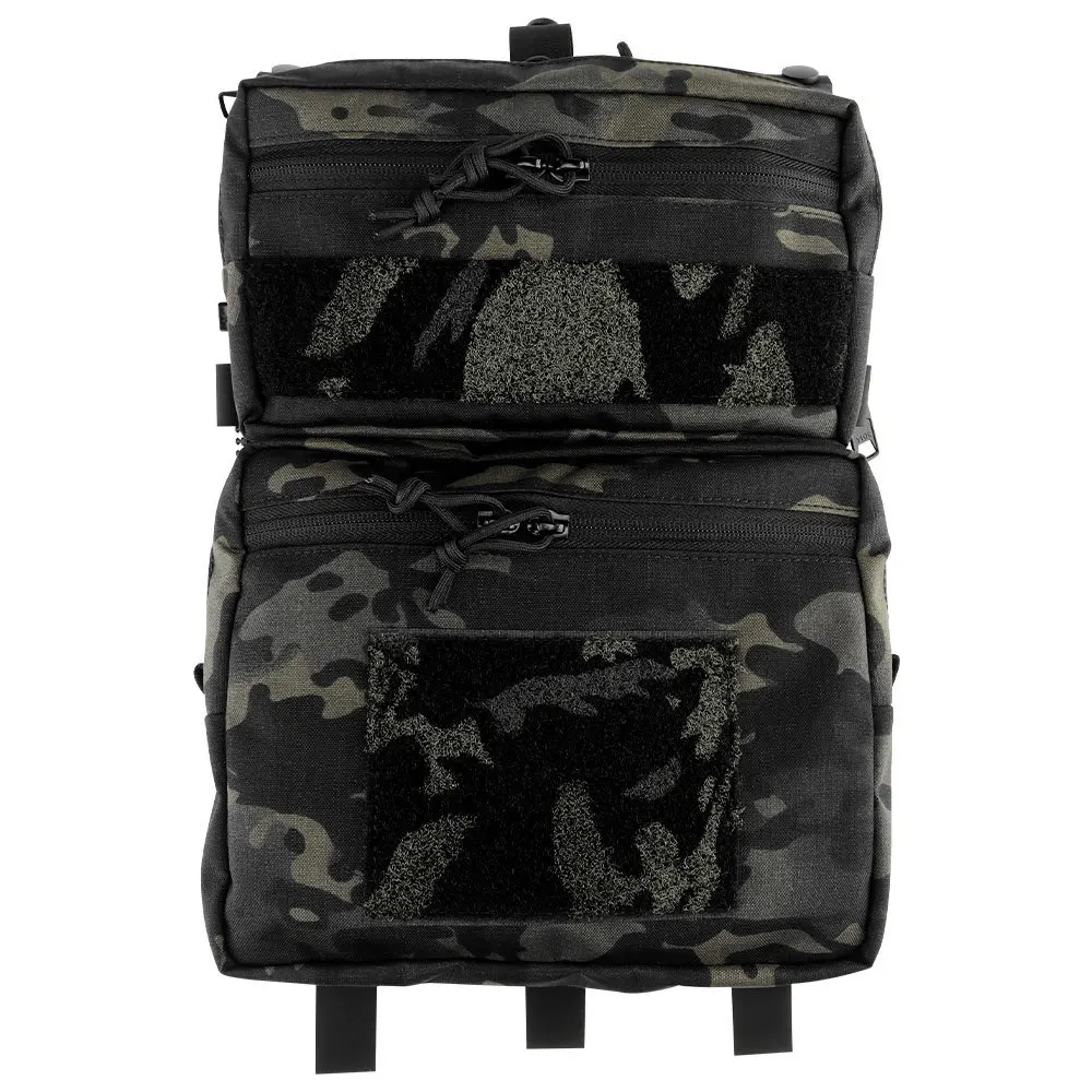 New LV119 Modular Assault Back Panel Core With Back Panel Flash Bang Flap GP Flap Zipper-on Hook Loop Hunting Vest Accessories