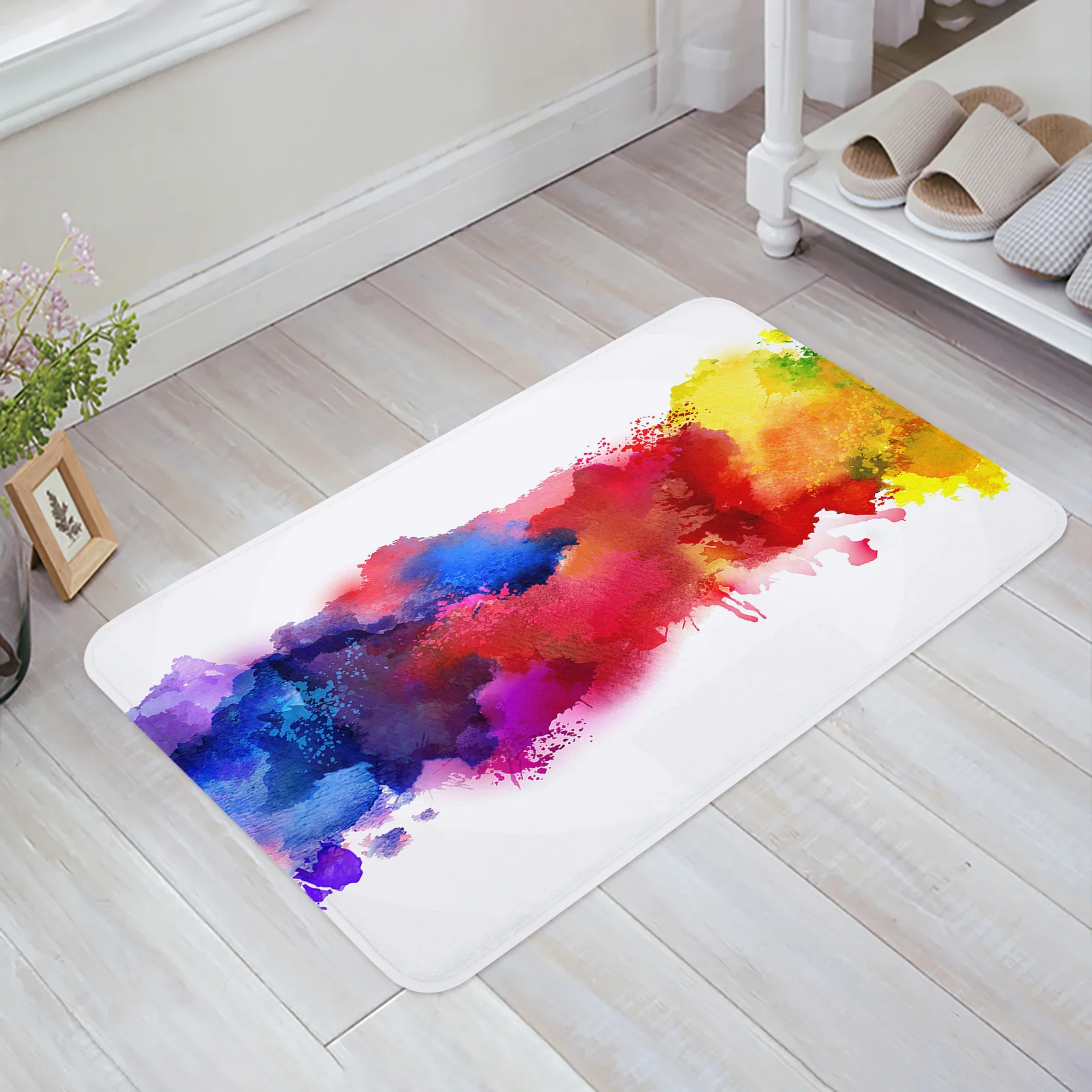 

Color Splash Art Carpet For Living Room Area Rug Floor Mat Bedside Hallway Doormat Kids Bedroom Rug Home Decoration