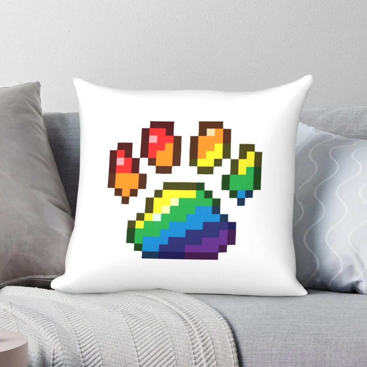 Gay Furry Pixel Pillowcase Polyester Linen Velvet Creative Zip Decor Throw Pillow Case Home Cushion Cover