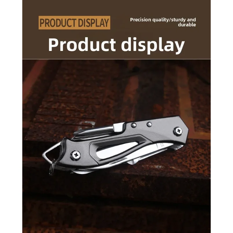 11in1 Stainless Steel Multifunction Pocket Folding Knife EDC  Utility Tool Outdoor Camping Combination Knife with Dual Blades X