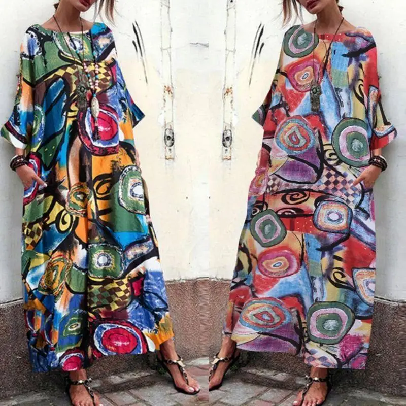 l38e-womens-autumn-sleeves-neck-maxi-long-dress-bohemian-colorful-abstra