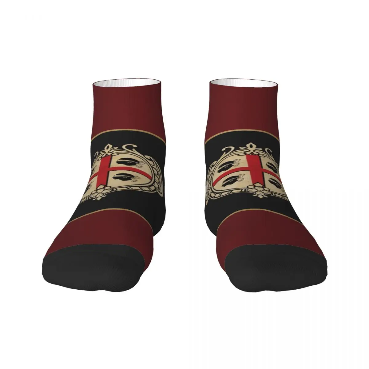 Funny Mens Vintage Sardinia Coat Of Arms Dress Socks Unisex Comfortable Warm 3D Print Italy Sardegna Patriotic Crew Socks