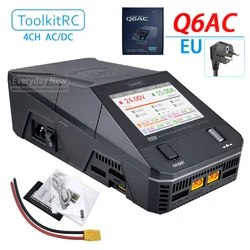 ToolkitRC Q6AC Charger AC 400W / DC 1000W 4CH output Built-in 65W USB Output 15W Wireless Charger for LiPo NiMH PB battery