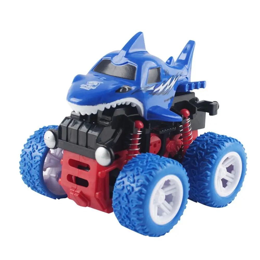 Regalo per bambini Modello di veicolo ribaltabile scorrevole Potenza inerziale Auto acrobatica inerziale a forma di squalo Auto giocattolo fuoristrada