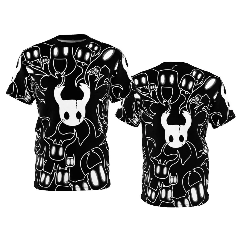 Cute Hollow Knight Character Graphic T-shirts Men's Casual Loose Short Sleeve Tee Harajuku Personalized Streetwear Kid's Clothes