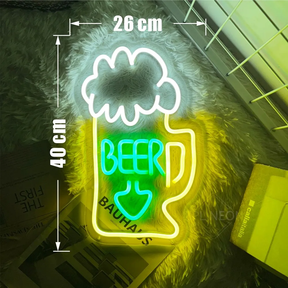 Beer Neon Sign Led Light Home Bar Restaurant Pub Room Decor Wall Hanging Neon Light Up Sign Wedding Birthday Party Neon Led Sign