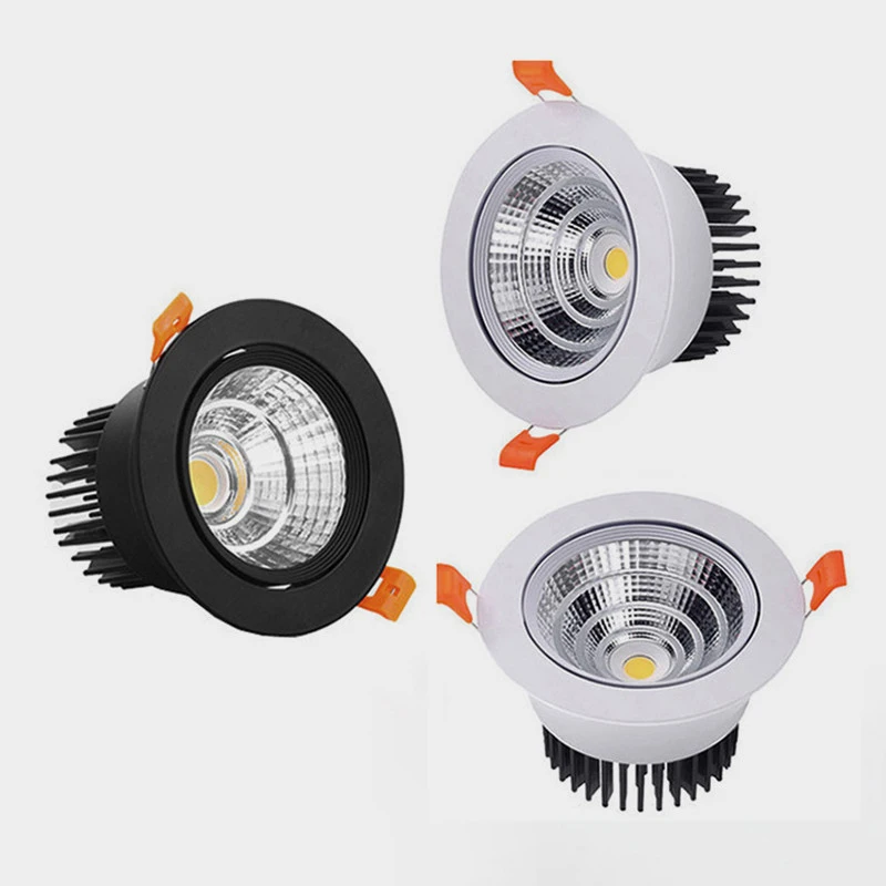 

Dimmable Recessed COB LED Downlights 5W 7W 9W 12W 15W 18W LED Ceiling Spot Lights AC85~265V LED Ceiling Lamps Indoor Lighting