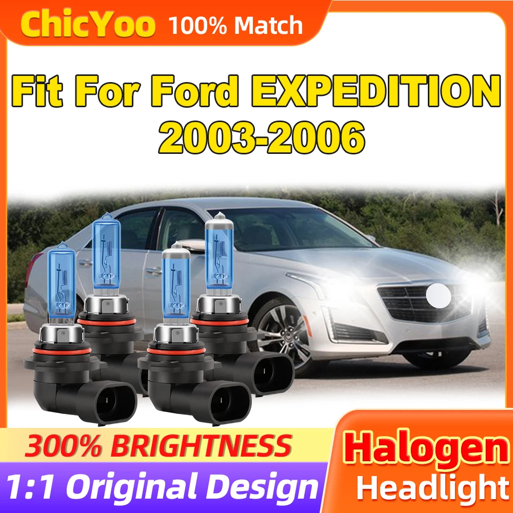 

Fit For Ford EXPEDITION 2003 2004 2005 2006 24000LM Halogen Headlights 200W Turbo Auto Lamps 12V 6500K Plug And Play Car Lights