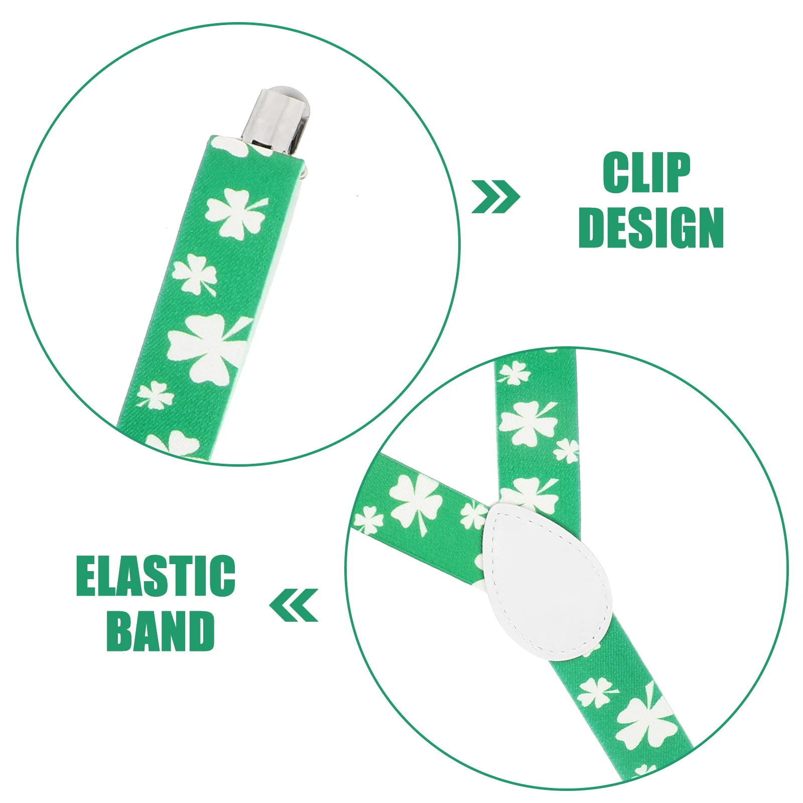 

2pcs 2.5Cm Width Suspenders Elastic Clip On Adjustable Braces For Men Women Unisex Fashion Waistband Secure