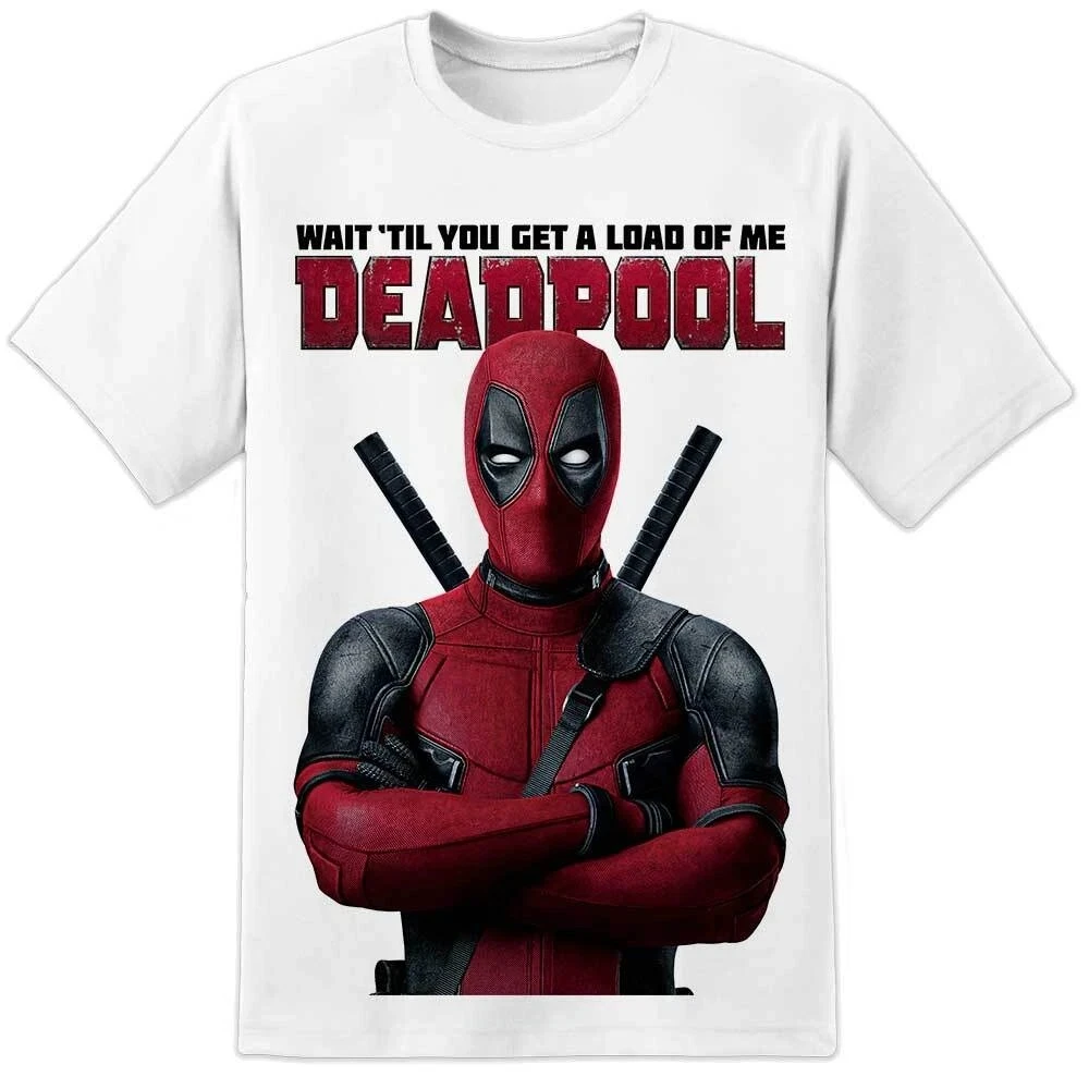 

Mens Deadpool Movie T Shirt Marvel DC Comics Batman Suicide Squad Summer Men's and Women's Loose and Breathable T-shirt