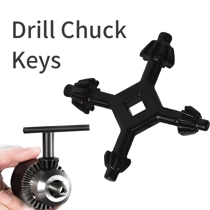 Drill Chuck keys 4In1 Multifunction Drill Drilling Holder Drill Chuck Wrench Key Hand Electric Drill Tool for Car Bicycle Repair