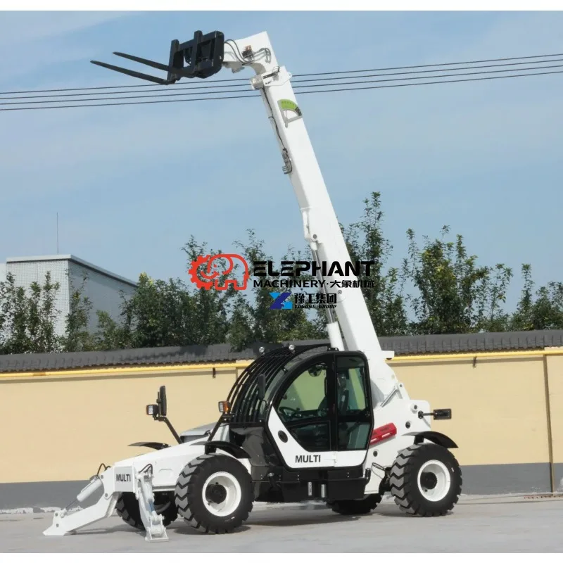 3-6 Ton 4WD All Terrain Telescopic Forklift, Off-road Telehandler Machinery for Construction Farm Rough Ground Handling
