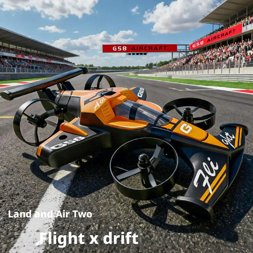 2 in 1 Mini Drone Air-Ground Flying Aircarft Dual Mode Quadcopter Racing Car Professional RC Car Children Toys Kids Adult Gifts