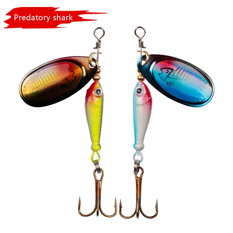Fishing Spinner Bait 9g Spoon Lure Metal Baits Treble Hook Artificial Fish Wobbler Feeder Carp Spinnerbait