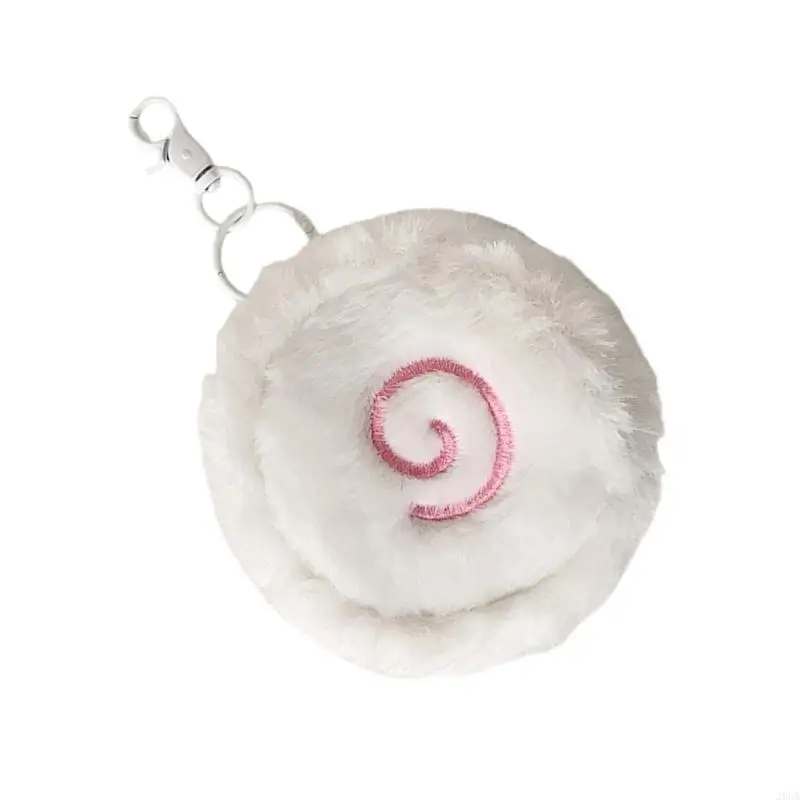 

Stylish Fish Cake Themed Plush Coin Bag Portable Multifunctional Money Purse for Adults and Kids 20CA