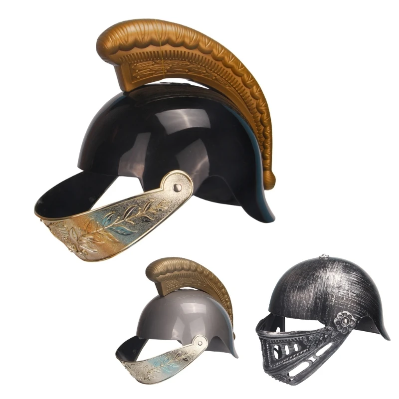 

Medieval Gladiators Hat Medieval Cosplay Halloween Knight Cool Helmets Cosplay M6CD