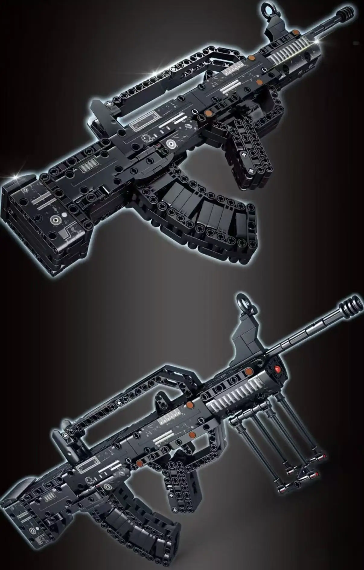 Bausteine Gewehr 98k Scharfschützengewehr Typ 95 Sturmgewehr Militär-Bausteine Jungen DIY Montage-Spielzeug Weihnachts- und Geburtstagsgeschenke – Detail 3
