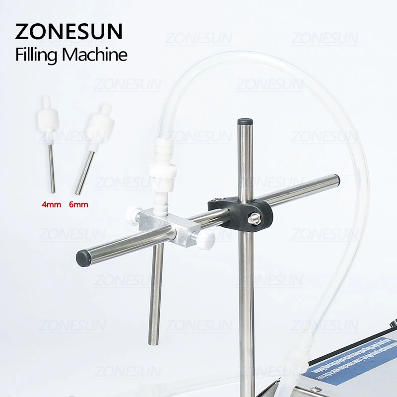 ZONESUN Electric Liquid Filling Machine Semi-automatic Diaphragm Pump Drink Bottle Beverage Juice Soy Sauce Soya Milk Packaging