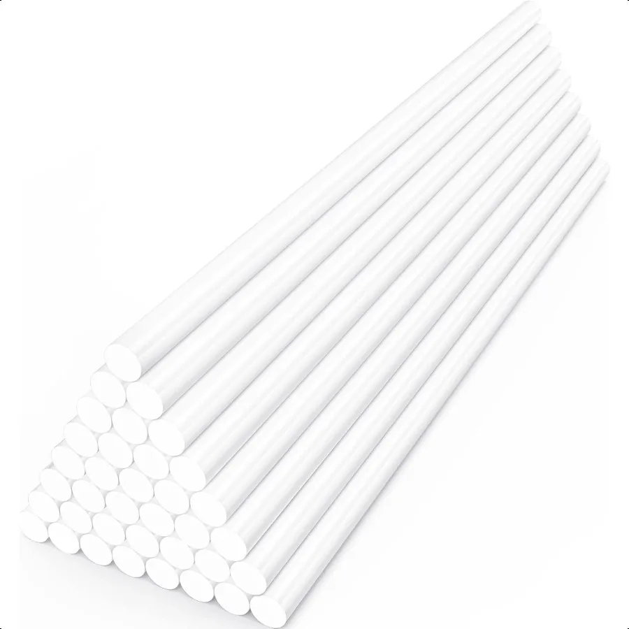 

White Hot Glue Sticks Bulk 36 Pack Mini Glue Sticks for Crafting DIY Art Gluing Project Car Dent Repair Sealing 8 Long x 0.27 D