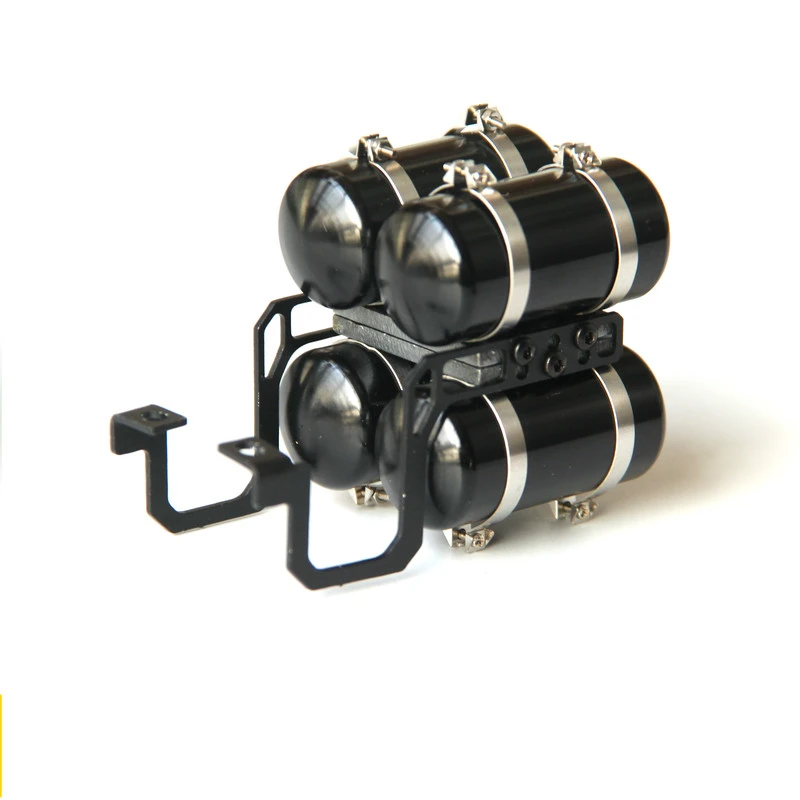 1/14 Metall Simulation Doppel Gas Tank Vier Gas Tank KIT für Tamiya RC Lkw Traktor Scania Benz Volvo MAN Modell Zubehör Spielzeug