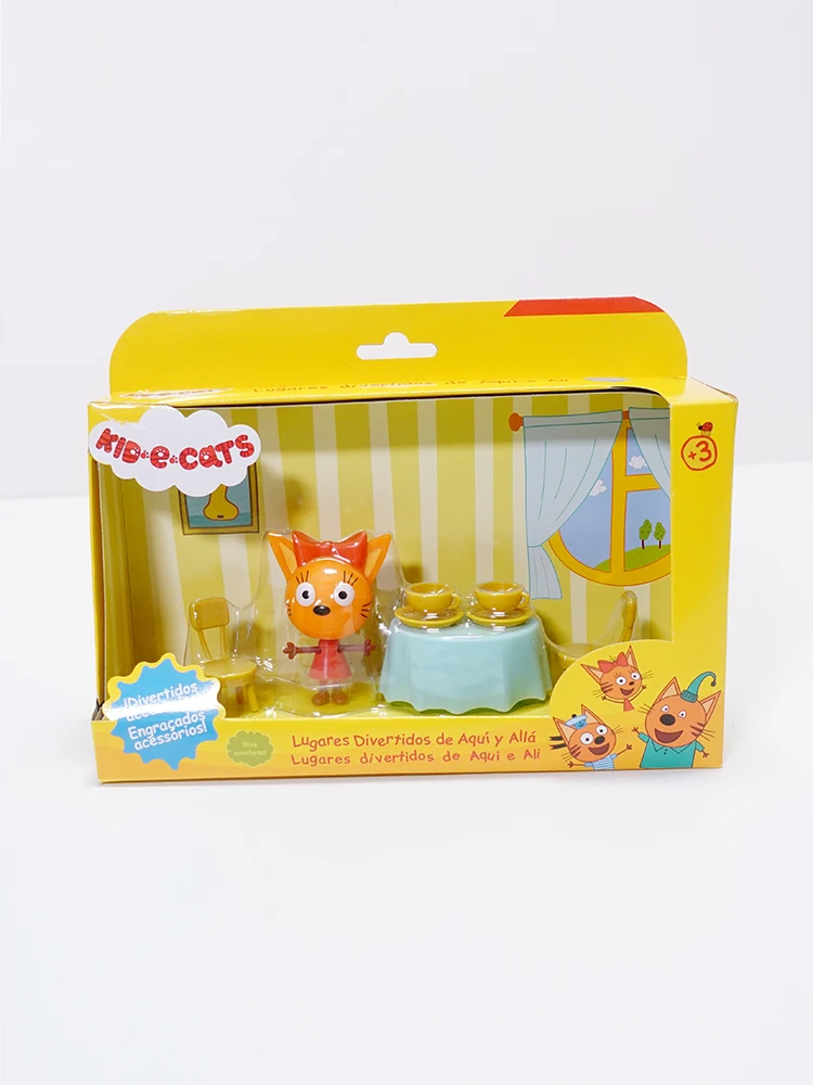 Happy Three Kittens Action Figure Toys kid e cats Cookie Candy Pudding Figures Scenes Toys kids Birthday Gifts