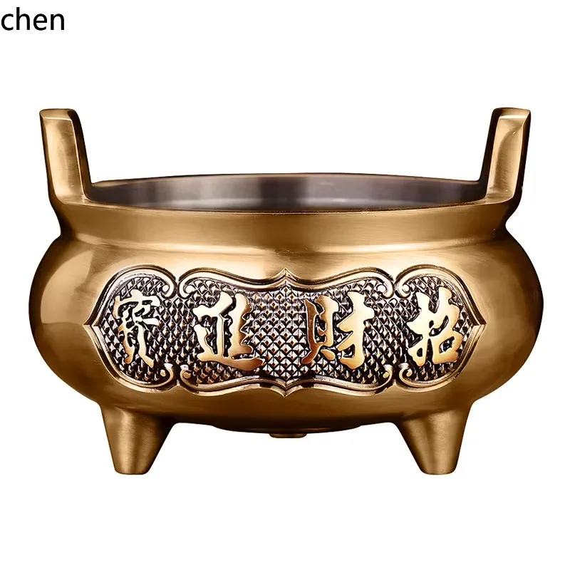 FJ-11 Brass Alloy Household Incense Burner For Offering Incense To God Of Wealth And Buddha Statues In Buddhist Temples
