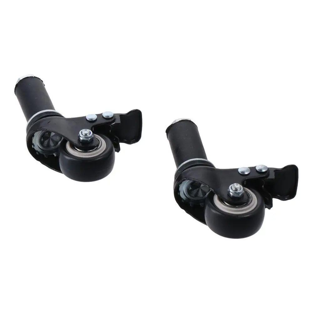 

4pcs 1.5"/2" Diameter Stem Swivel Caster Wheels 88Lbs Load Capacity PVC Neck Stem Caster Black with Brake