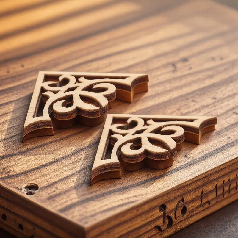 100 Stück Holz geschnitzte Dekorationen schöne Retro Wandschrank Applikation Rahmen unbemalt Blumen europäischen Stil DIY