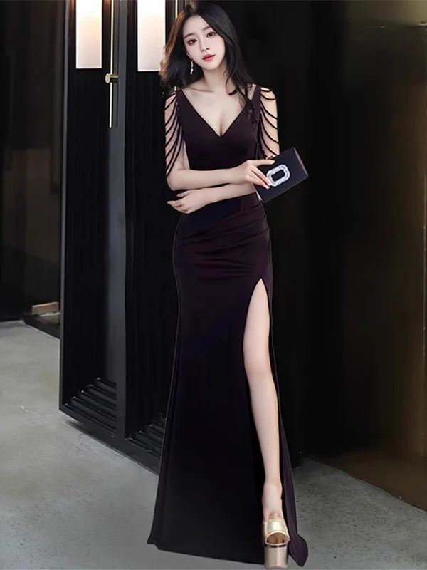 

Длинное асимметричное платье с хвостом Fi, сексуальное белое вечернее платье, роскошный коврик, элитное ощущение свадьбы, вечеринка