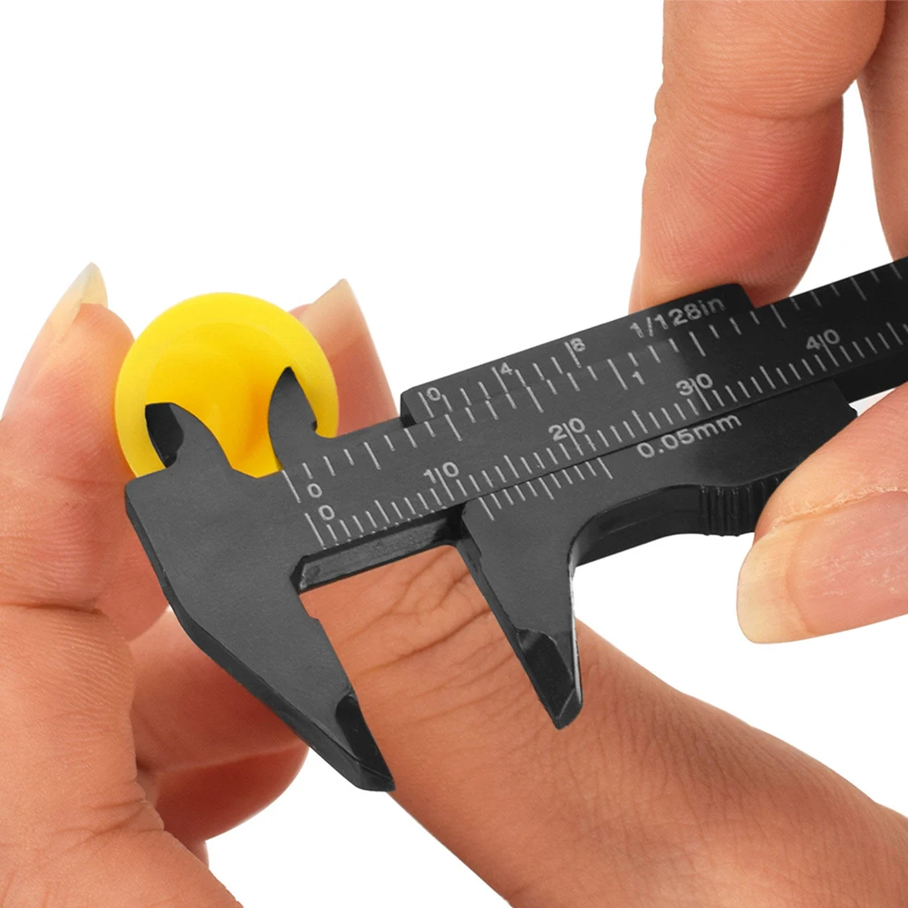 

5Pcs Portable Eyebrow Measuring Ruler Sturdy Plastic Caliper Tool for Internal External Dimensions Depth Measurement Makeup