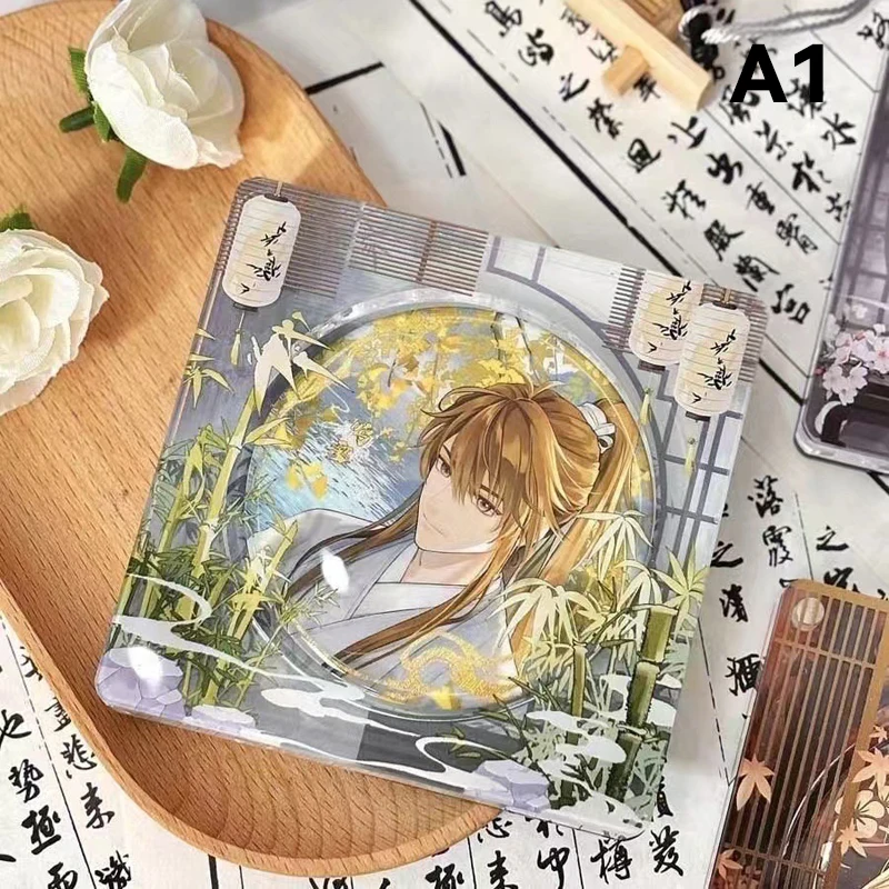 

58-75mm Ancient Style Badge Display Stand Colorful Acrylic Baji Support Brick Anime Game Fans Desktop Ornaments (No Badge)