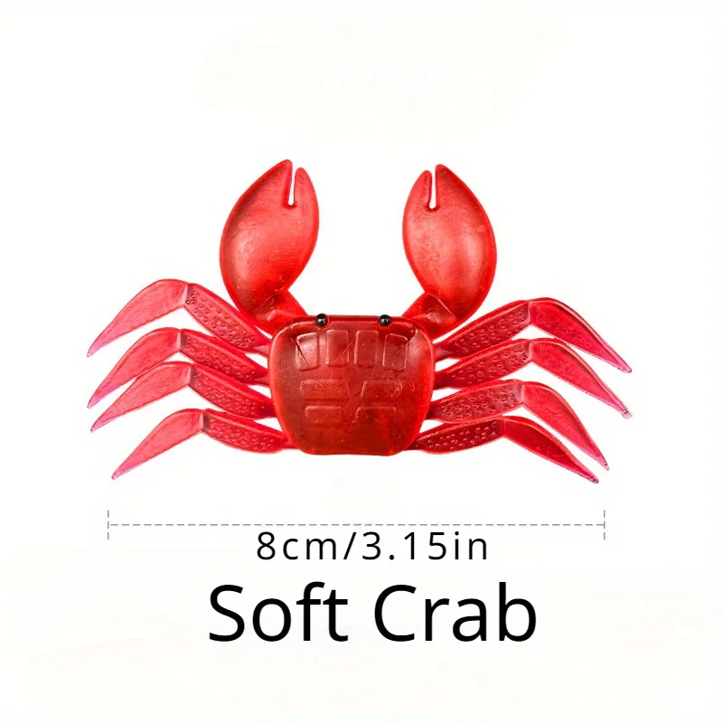 10Pcs Lua Soft Bait Soft Bait Sea Fishing Freshwater Fishing Bait 8CM 8g Small Crab Lure Two Colors Soft Bait Fishing Essentials