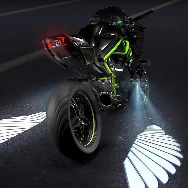 2pcs Motorcycle Light Angel Wing Led Underbody Light Projector Ghost Angel Wings Laser Light Retro Cruise Moto Modification
