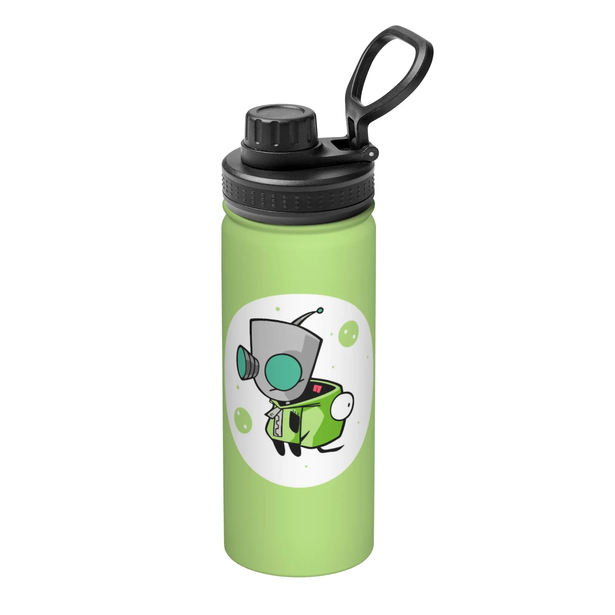 Cartoon Invaders Zim Gir 18OZ Sports Insulated Kettle  Thermal Cup Vacuum Flask Car Mugs Hot Cold Drink
