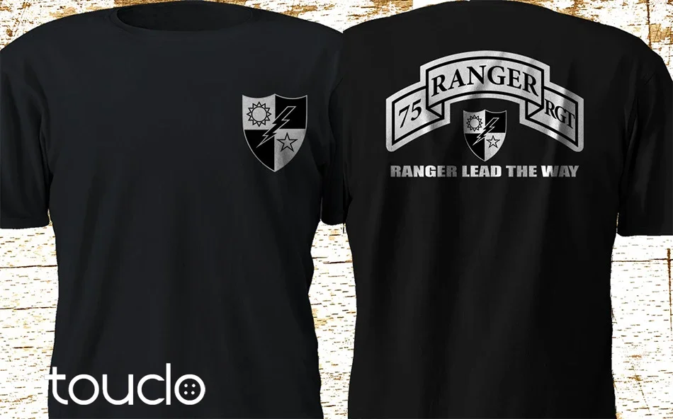 New 75th Ranger Regiment Army Rangers US Army Military Special Force S-6Xl Fashion Solid Color Men T Shirt Tees