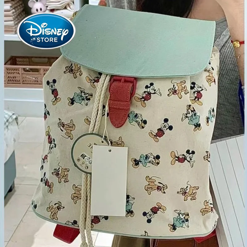 

Disney Микки и друзья, откидная крышка, карманные рюкзаки на шнурке, милый школьный рюкзак с героями мультфильмов, рюкзак для учащихся начальной школы