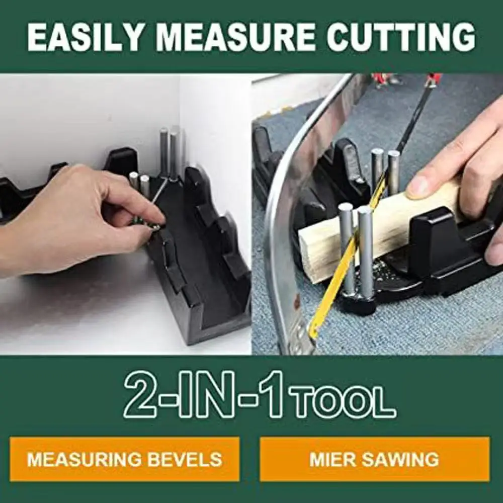 2-in-1 Mitre Measuring Cutting Tool Woodworking Tools85-180 Degree Flexible Shape Taking Cut Good Helper