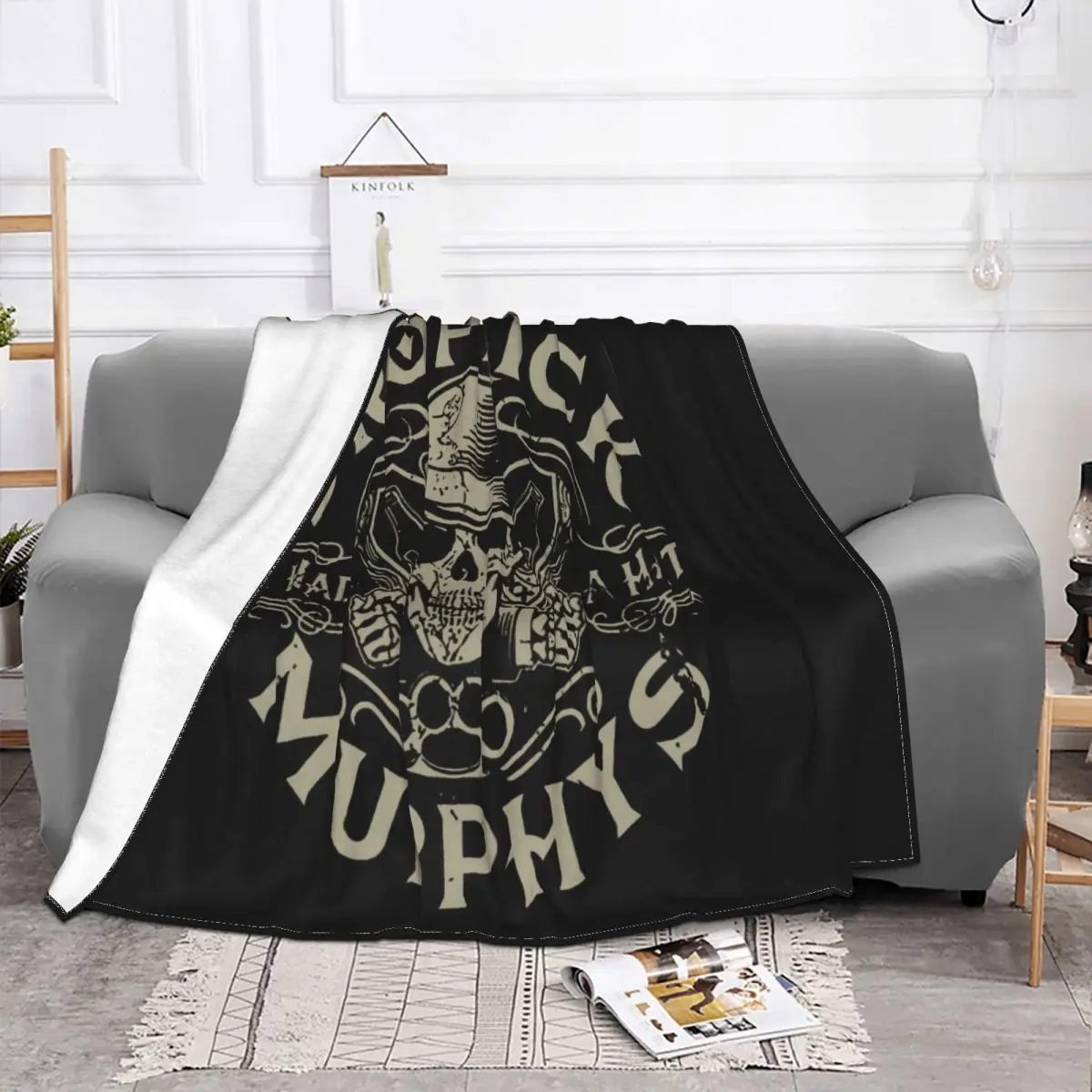 Dropkick For Men Harajuku Murphys Skull Men's Atmungsaktives Sm Md Lg Xl Xxl New Throw Blanket