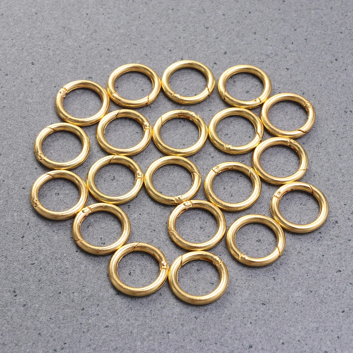 20 шт., пружинные ворота, карабин, брелок, пряжка, цинковый сплав, устойчивый к ржавчине, прочный разъем для изготовления ювелирных изделий, брелки, сумки, сплит