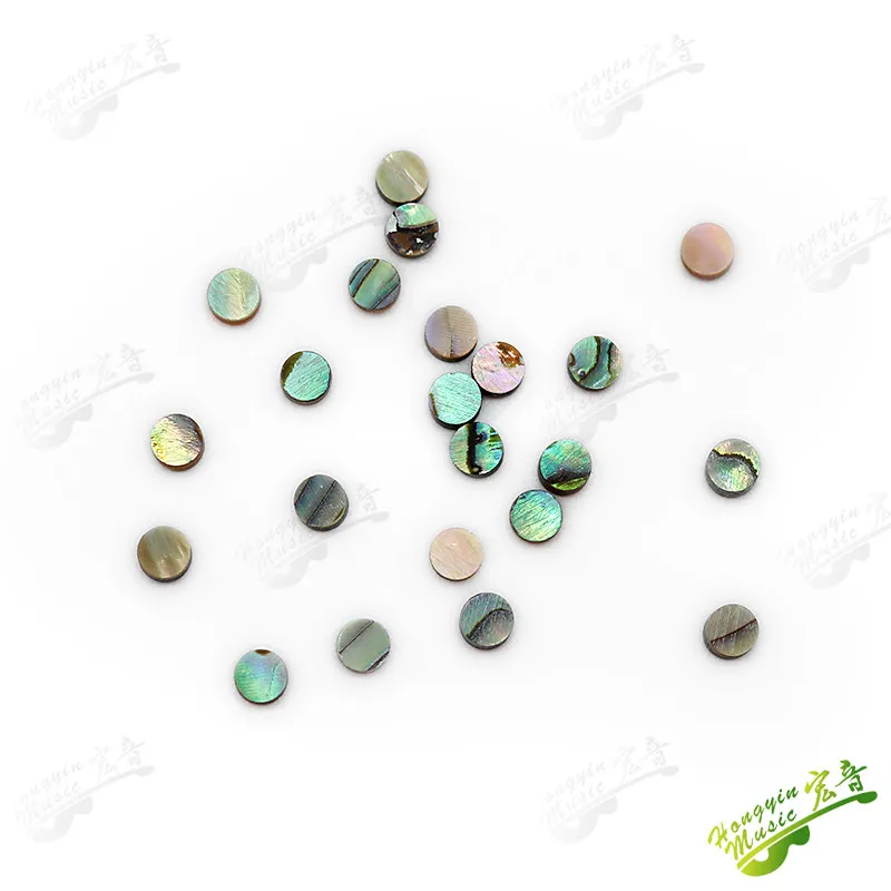 HUATOOL 10 Stück/Set Echte Farbige Abalone-Muschelklangpunkte Gitarrenzubehör Material Durchmesser 2mm/3mm/4mm/5mm/6mm – Detail 12