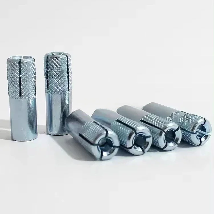 

Galvanized expansion nuts inserted into anchor building screws