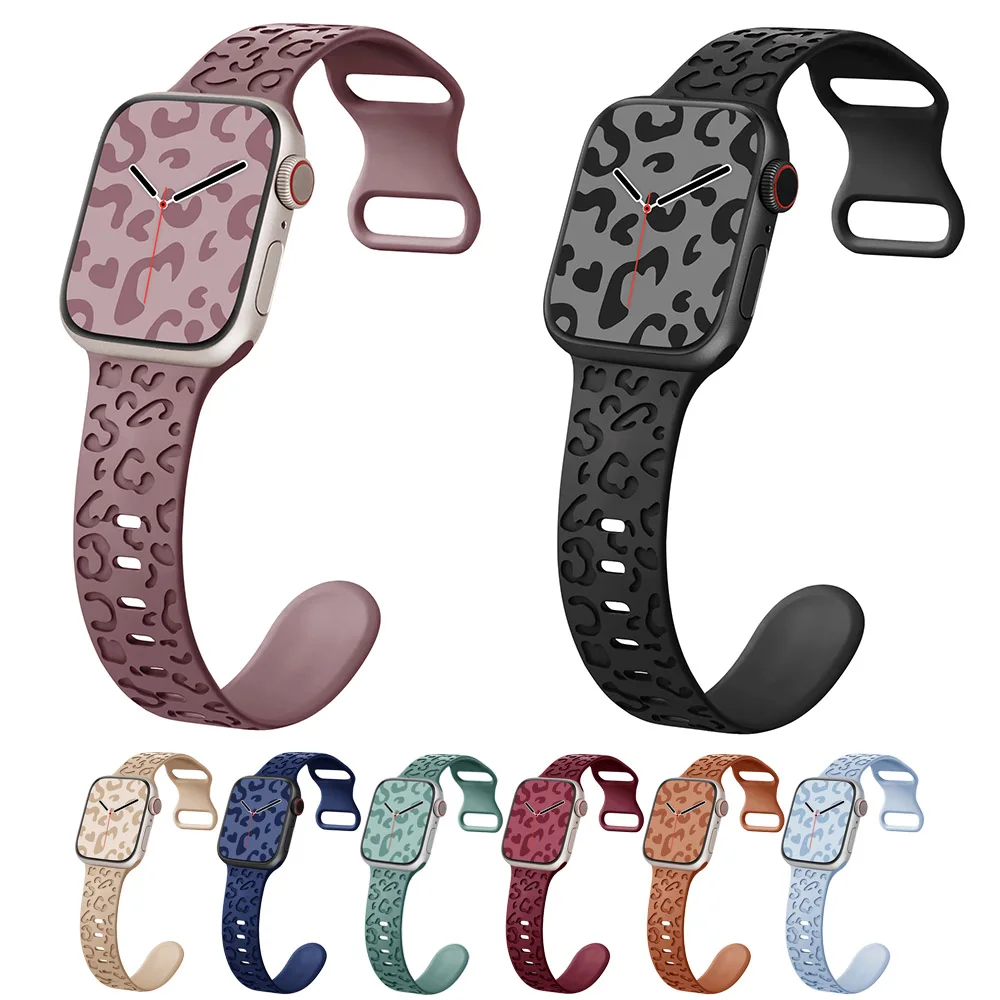 Pulseira Correa Gravada, iWatch Series Ultra 7, SE, 3, 6, 8, 5, 4, 45mm, 44mm, 42mm, 41mm, bracelete para Apple Watch, 40 milímetros, 49 milímetros,