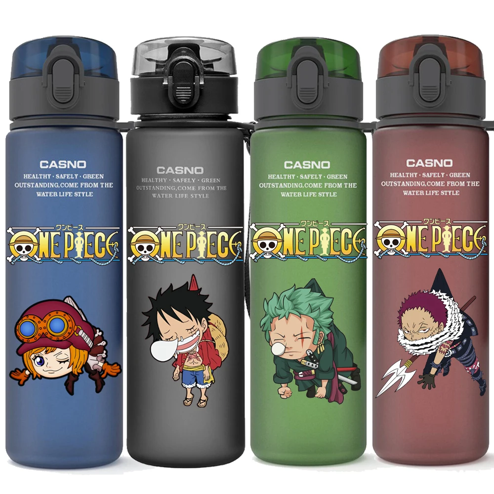 One Piece Roronoa Zoro Monkey D. Luffy Charlotte Katakuri Anime Cup Outdoor Fitness Sports World Famous Paintings Water Bottle