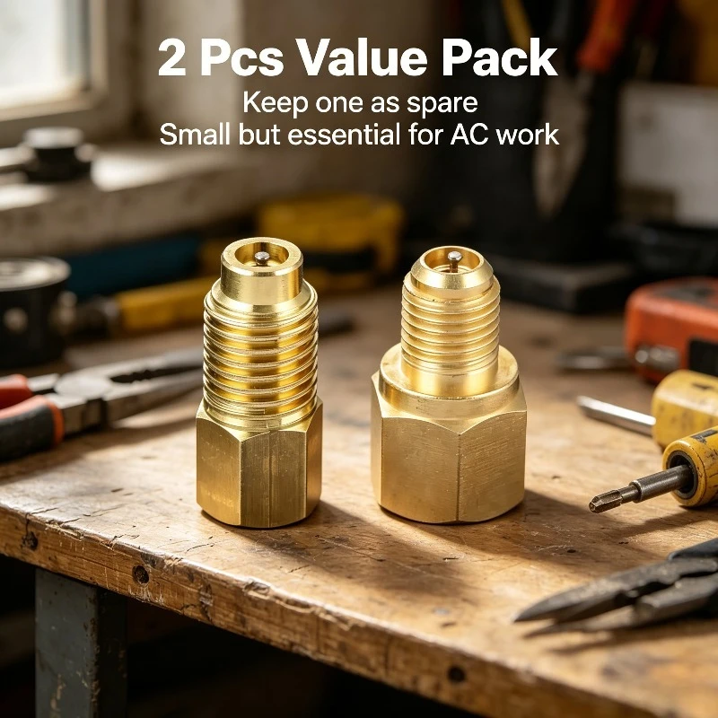 10Pcs R12 R22 To R134a Adapters R134A Refrigerant Tank/Vacuum Pump Port Connection Adapters - 1/4" Flare Female X 1/2" Acme Male