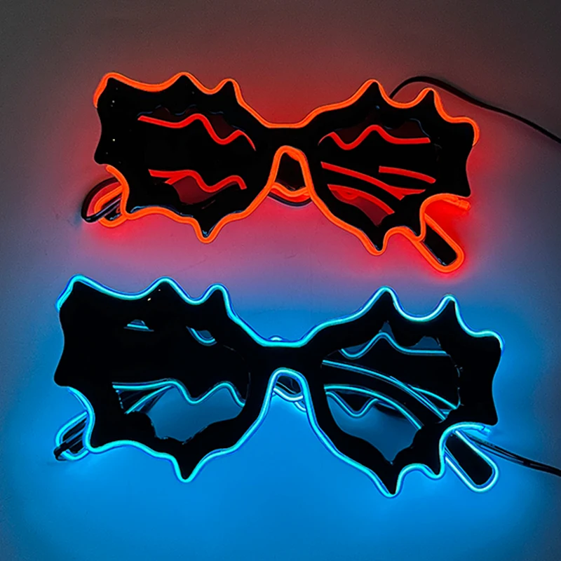 Colorful Flame LED Light Up Glasses 3 Modes LED Luminous Men Women Glasses Glow in the Dark DJ Glow Party Halloween Christmas